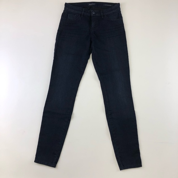 GUESS Brittany Skinny Dark Blue Denim Crystal Pockets Jeans Size 27” - Picture 9 of 12